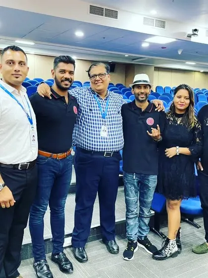 Posing with the event organizers at Narayana Health. Collaboration is key to a successful event.