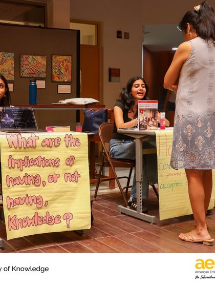 Students present their TOK projects, tackling profound questions like "What are the implications of having, or not having, Knowledge?". This exhibition is a key part of their college preparation, honing their public speaking and critical reasoning skills.