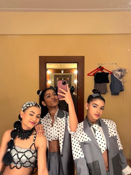 A backstage selfie with my girls from the crew. These are the moments of friendship and support that I treasure the most.