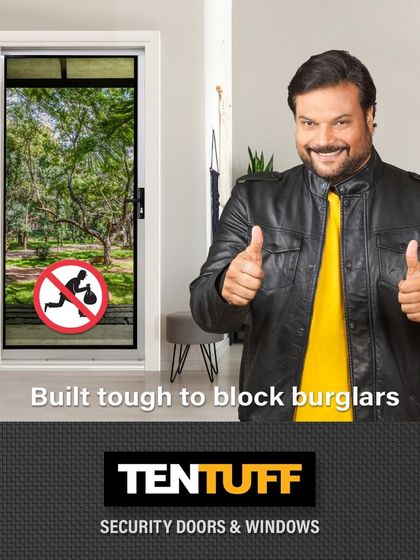 Daya's punch turns into a thumbs-up for TENTUFF. Our doors are built to be burglary-proof, combining safety and aesthetics. This is the assurance of strength you get with every installation.