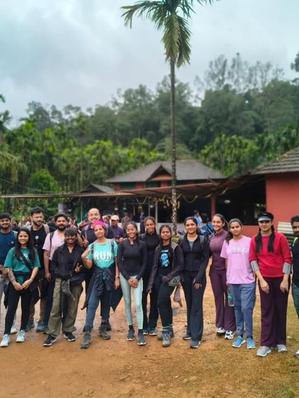 The group assembled at the homestay, ready to start the day's trek. A good meal and rest are key to a great trekking experience.