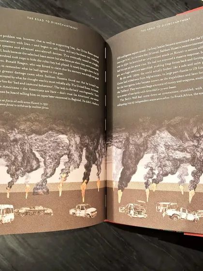 'The Silk Roads' doesn't shy away from modern history, as shown in this powerful illustration of the road to disenchantment.