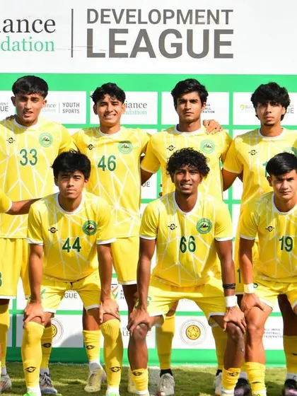 A team photo from the Reliance Foundation Development League, where our players gain exposure and compete at a high level.