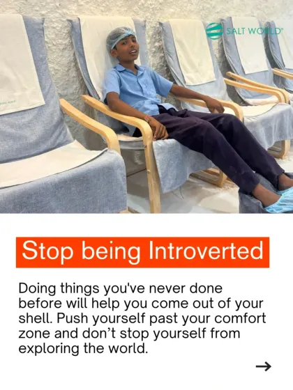 Pushing past your comfort zone is how you grow. This student's visit was a reminder to not be an introvert and to explore the world with an open mind, just as he did when he walked into our center.