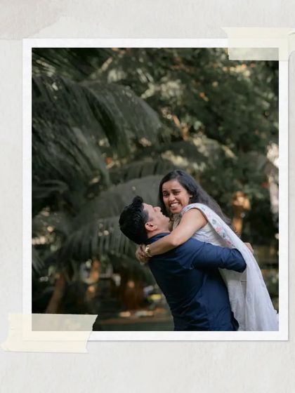 A playful lift captures the fun and loving dynamic of this couple during their outdoor pre-wedding shoot. I encourage couples to be themselves, which results in authentic and memorable photos.
