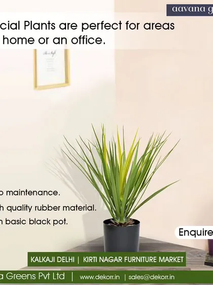 Our artificial plants are perfect for any area of a home or office. They require zero maintenance and are made from high-quality materials for a realistic look.