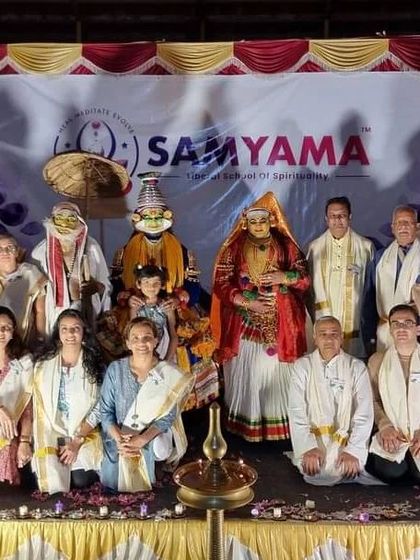 Our group with Kathakali performers in Kerala.