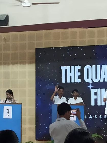 Aadi participating in the Astrofest quiz finals. The ability to think quickly and accurately under pressure, honed through abacus training, gives our students a competitive edge.
