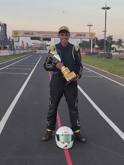 This is the moment we work for. A driver celebrating a hard earned victory in the National Karting Championship. It’s a testament to the grit, resilience, and relentless effort put in by the entire team.
