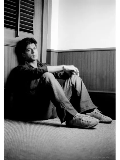 A thoughtful, candid moment with King Khan, Shah Rukh Khan, for Cineblitz magazine. Sometimes the most powerful portraits happen in the quiet moments between takes.