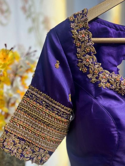 Chaithu Gowda - Custom Designer Ethnic Wear Custom Embroidered Blouses photo 104