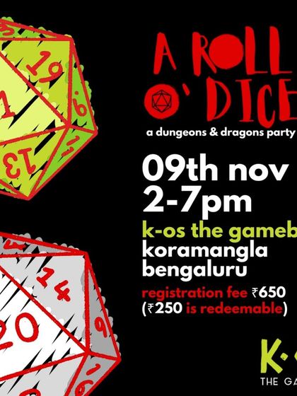 A Roll O' Dice, a Dungeons & Dragons party. We host all kinds of game nights, including custom-made fantasy adventures for TTRPG fans.