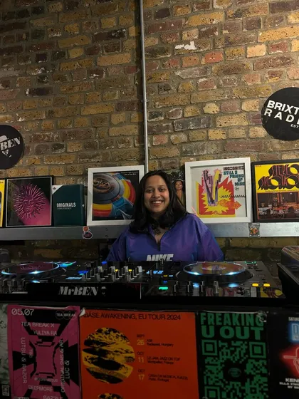 All smiles behind the decks at Brixton Radio. The energy was just what my UK tour needed.