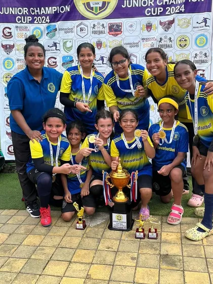 Our Bravo U12 Girls celebrating their first tournament win together. This trophy represents their journey of growth, friendship, and teamwork.