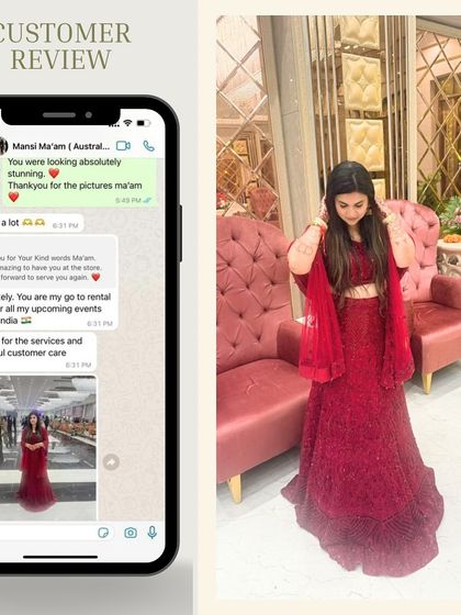 Another happy client from Australia who found her go-to rental shop in India. I love providing great service and beautiful outfits for all your events.