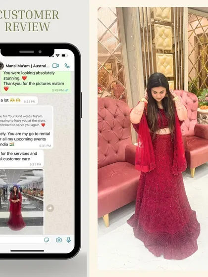 Another happy client from Australia who found her go-to rental shop in India. I love providing great service and beautiful outfits for all your events.
