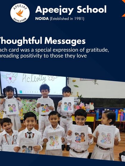 Our students created "Thank You" cards with thoughtful messages for the people they appreciate most. Each card was a special expression of gratitude, spreading positivity throughout our school community.