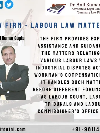 We provide expert assistance in matters concerning the Industrial Disputes Act and Workman’s Compensation Act, representing clients before Labour Courts, Tribunals, and the Labour Commissioner’s office.