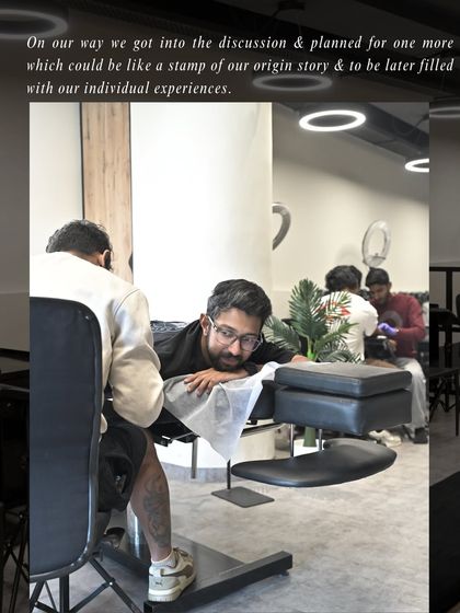 "On our way we got into the discussion & planned for one more which could be like a stamp of our origin story." Sometimes the best ideas happen right here in the studio.