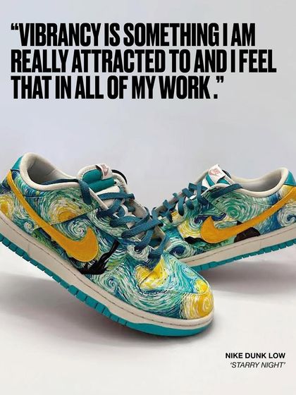 A feature of my "Starry Night" Dunks. Vibrancy is something I'm really attracted to, and I feel that in all of my work.