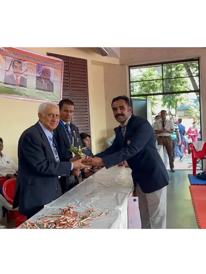 Welcoming our esteemed guest at the 13th Kings State Level Open Karate Championship in 2022. It is important to us to show respect to our elders and gurus.