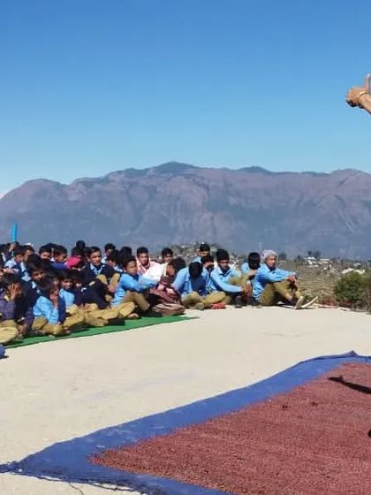 Performing for an audience of school children in Uttarakhand. I believe in taking classical dance to diverse audiences and sharing the art form with the next generation.