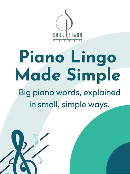 Piano lingo can sound complicated, but it doesn't have to be. This series of simple graphics breaks down big musical words into small, easy-to-understand concepts for both kids and parents.