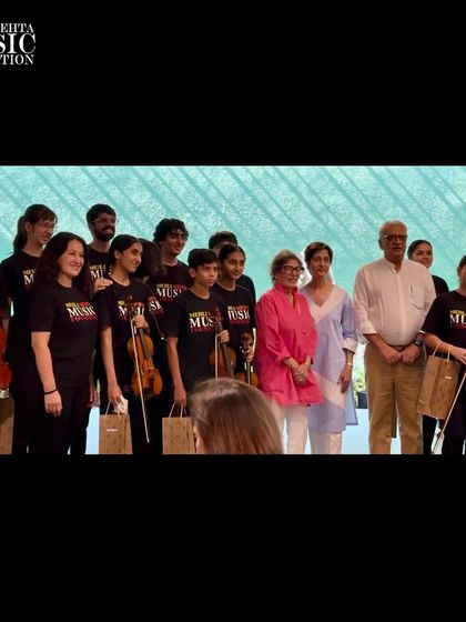 Our students and teachers pose for a group photo after a special performance at the Zirad Art & Heritage Foundation, a beautiful venue for making music.