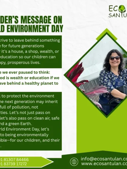 A message from our founder on our core belief. What good is wealth or education if we don’t leave behind a healthy planet? We are committed to helping you pass on clean air, safe water, and a green Earth to our children.