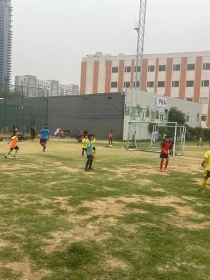 Players in action during a friendly match. These games are crucial for applying what is learned in training.