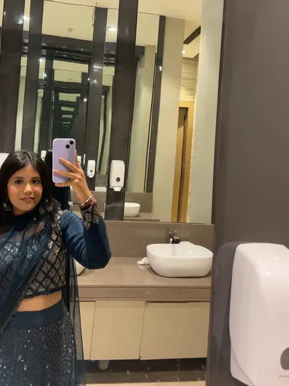 A mirror selfie before an event. Getting ready to perform is always an exciting part of the process.