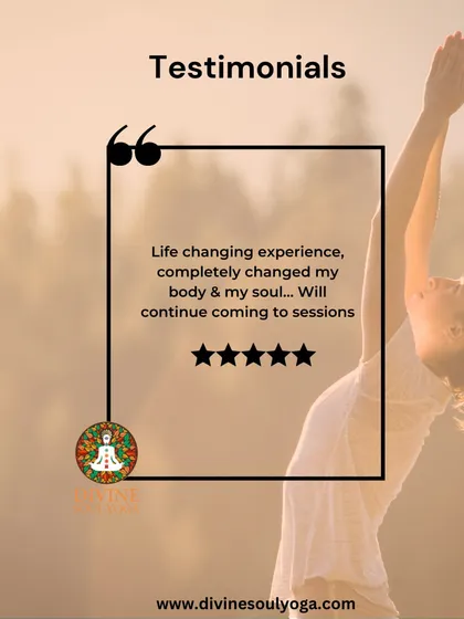 "Life changing experience, completely changed my body & my soul." Hearing feedback like this is why we do what we do. We are honored to be a part of so many transformative journeys within our Divine Soul Yoga family.