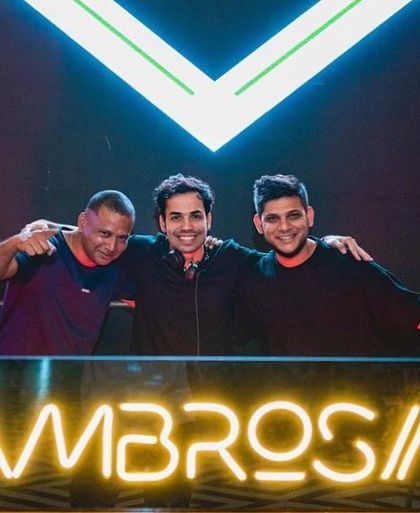 Celebrating the launch of a new venue, Ambrosia Social, with fellow DJs.