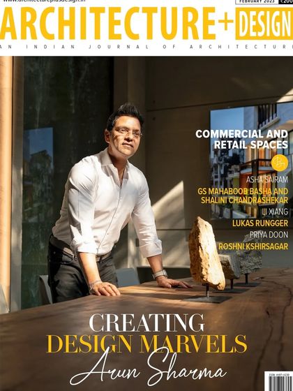 I was honored to be featured on the cover of Architecture+Design magazine, showcasing my work on the design studio. This recognition highlights my approach to creating design marvels that are unconventional, minimalist, and bold.