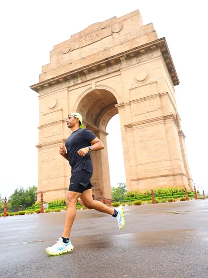That August feeling. Running past India Gate, a truly special experience for any runner in Delhi.