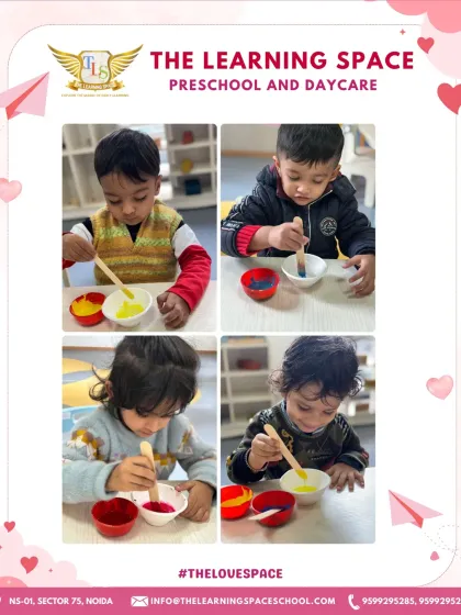 Children mixing colors is a magical science experiment. They learn about primary and secondary colors while developing curiosity and observational skills.
