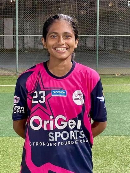 Rochelle in her OriGen Sports Academy jersey. We are incredibly proud that our training and mentorship have helped her reach the national level, proving that dedication in our program yields tangible results.