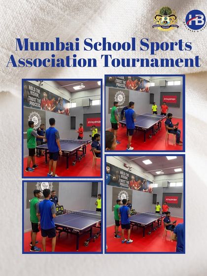 Table tennis action from the Mumbai School Sports Association Tournament. Our management covers a wide range of indoor sports, ensuring our kids shine everywhere.