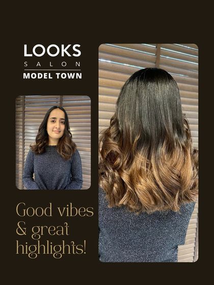 This collage highlights a gorgeous ombre effect on medium-length hair. The transition from dark to light is smooth, and the final look is both trendy and sophisticated.