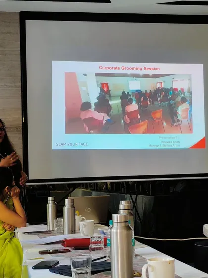 Presenting a corporate grooming session is something I truly enjoy. I love sharing how makeup can boost confidence in a professional setting and teaching practical tips that fit into a busy work life.