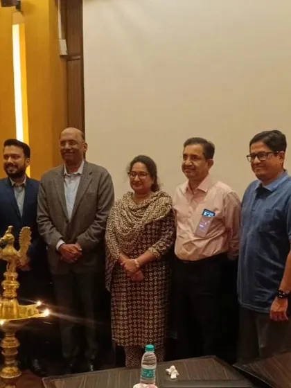 I was honored to be part of the launching ceremony for Dermavidya, a new educational platform for dermatologists. This photo shows the lamp lighting ceremony with other distinguished colleagues.