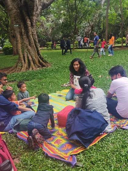 More scenes from our 'Gruffalo' session, showing the kids' reactions and the relaxed, happy atmosphere of our family-friendly weekend activity.