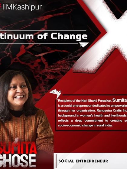 Our founder, Sumita Ghose, was a speaker at TEDxIIMKashipur, sharing her journey of building a social enterprise dedicated to empowering artisans and creating sustainable change in rural India.