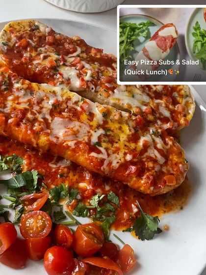 Easy pizza subs for a quick lunch. This is how you satisfy a pizza craving without derailing your progress.