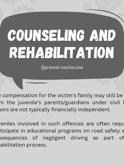 In cases of negligent driving by a juvenile, the rehabilitation process is key. This often includes educational programs and counseling to address the behavior.