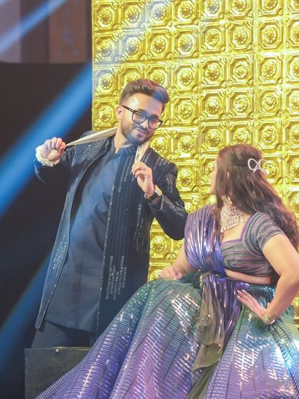 A playful and romantic couple's performance. This moment from their sangeet shows the fun and chemistry we love to bring out in our choreography.