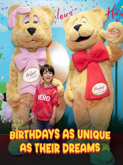 Birthdays should be as unique as your child's dreams. Whether they love superheroes or princesses, I offer a range of themes to create a personalized celebration, complete with a visit from our friendly Hamleys bears.