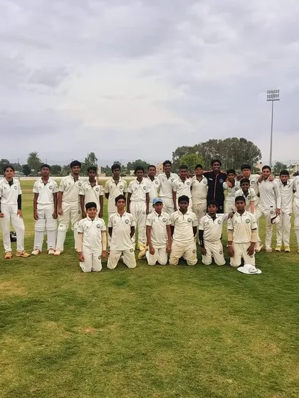 The RSCA U-16 boys team, a group of determined young cricketers ready to take on any challenge.