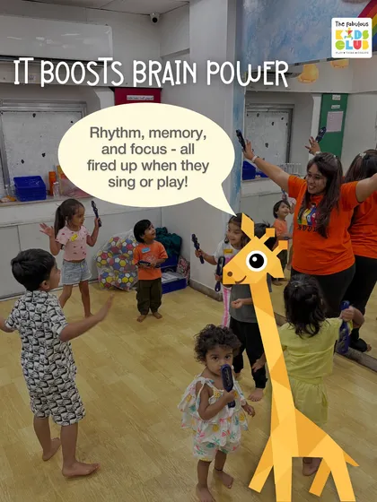 Music is a fantastic brain booster. As our mascot Ziggy would tell you, when kids sing or play an instrument, it fires up parts of the brain responsible for rhythm, memory, and focus, all while they are just having fun.