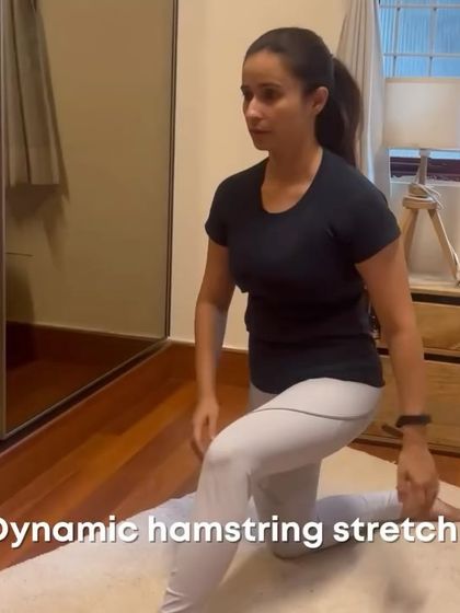 A Dynamic Hamstring Stretch is a great way to increase leg flexibility and reduce tightness in the back of your legs.